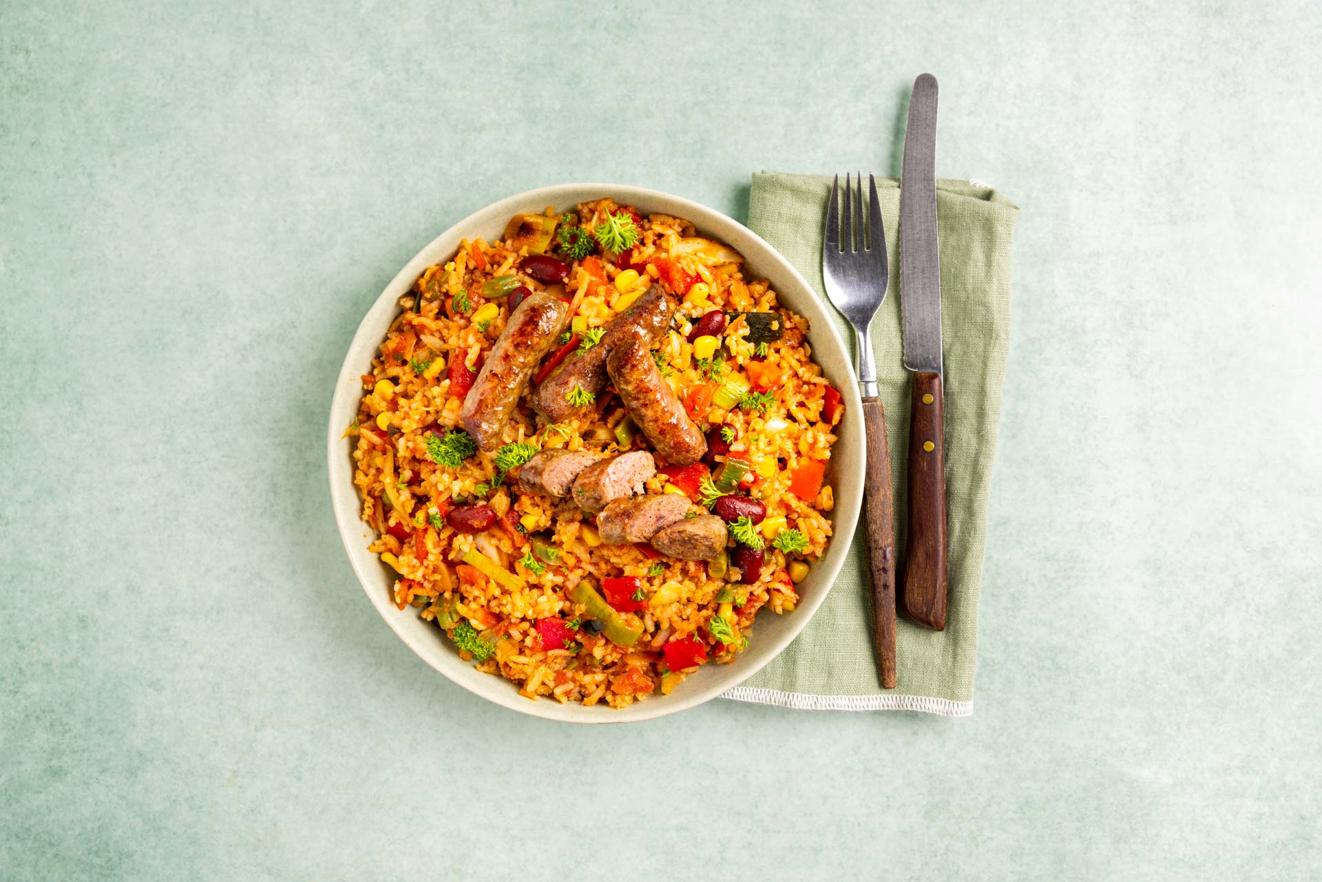 Kruidige Rijstschotel Met Runderchipolata 2